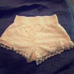 Lace overlay shorts